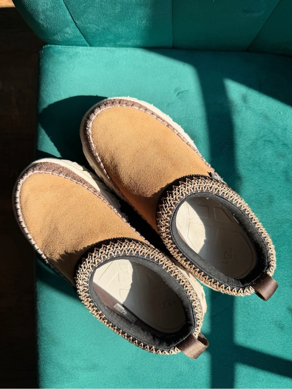 UGG Chestnut Suede Cozy Slip-On Sneakers